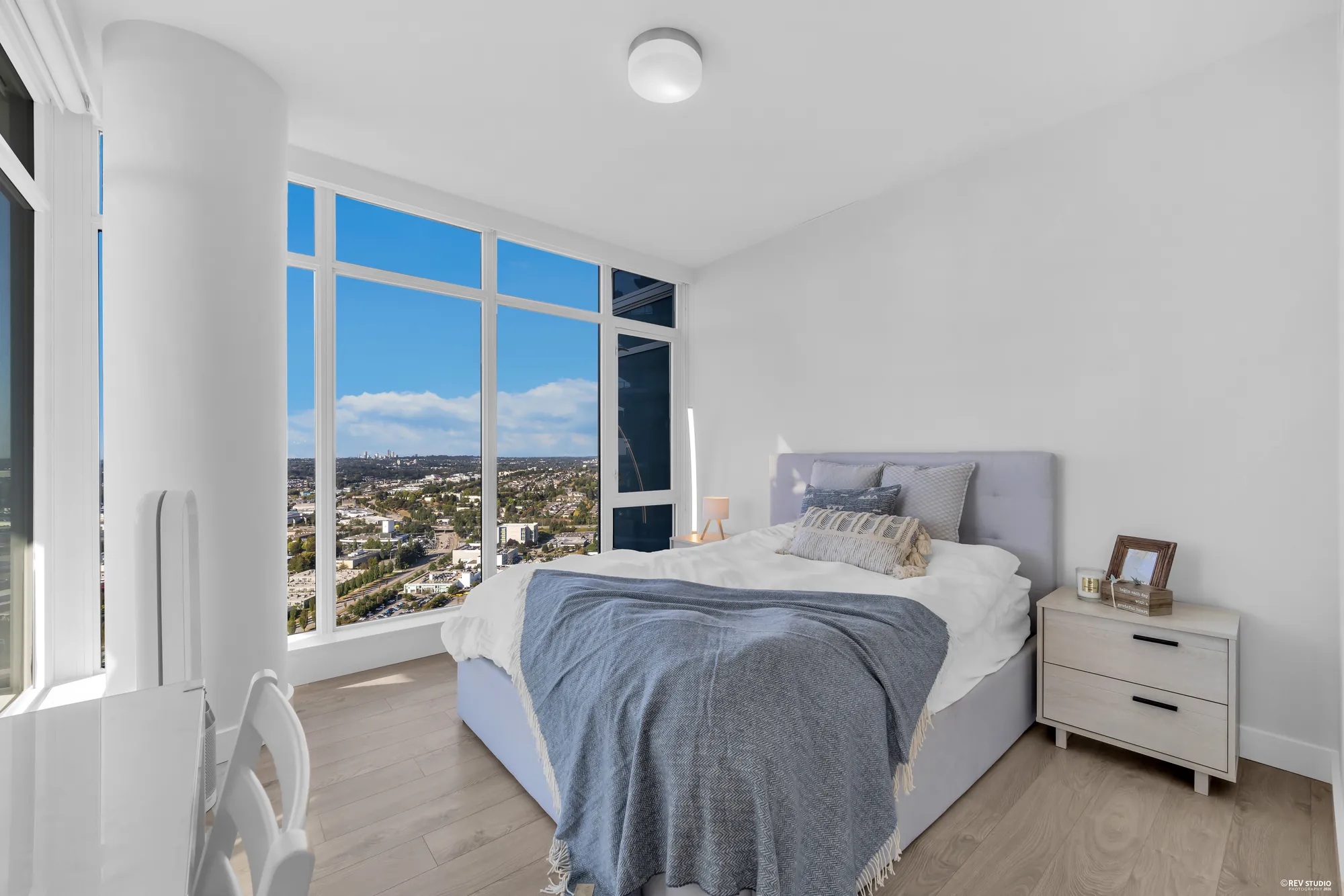 The second bedroom with a window looking south