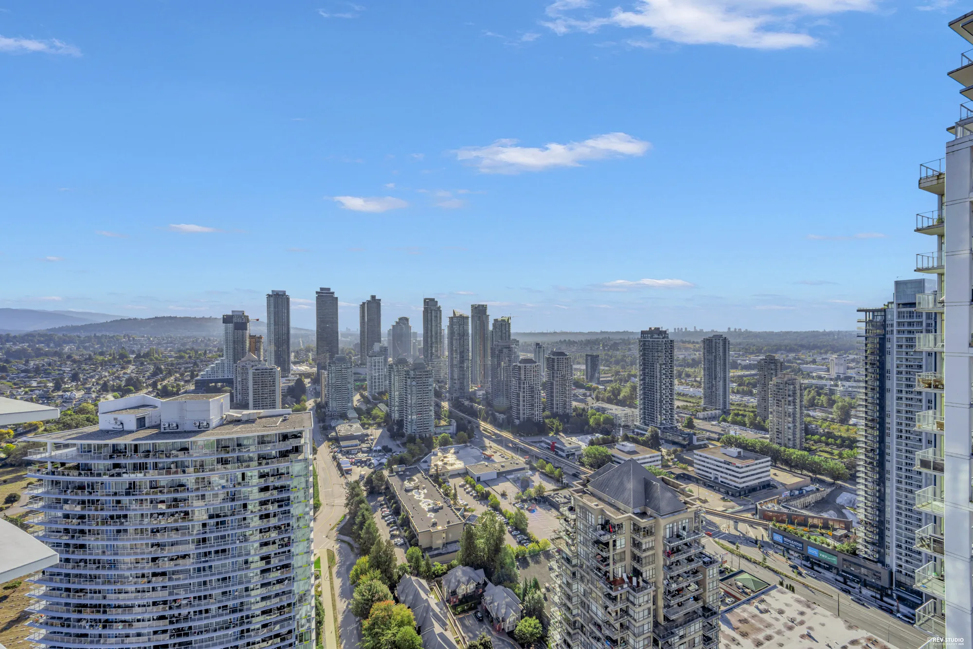 The view north over the Brentwood towers to the inlet
